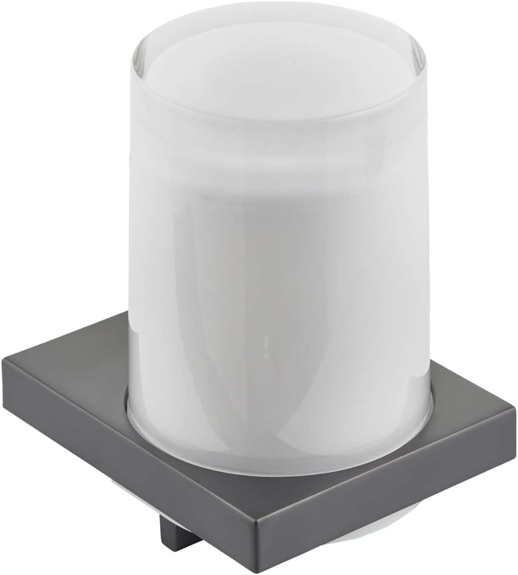 Keuco Edition 11 Lotion Dispenser, Brushed Black Chrome 3.4" W x 5.4" H x 4.1" D - 11152139000