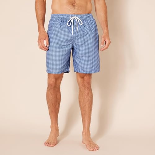 Image of Amazon Essentials Men's 9 inch Breathable Swim Trunks with Mesh Lining, Elastic Waist, Pockets, Drawstring Closure