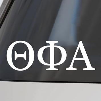 Sorority Shop Theta Phi Alpha Car Decal Sticker- Greek Letters Design, Officially Licensed Theta Phi Alpha Sorority Window Sticker