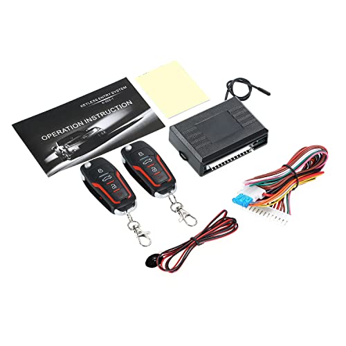 Shkalacar car keyless Entry System, Universal Car Door Lock Auto Remote Central Kit Central Locking with Remote Control Door Lock Vehicle Keyless Entry System