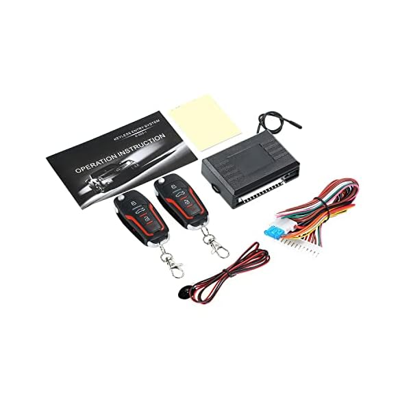 Shkalacar car keyless Entry System, Universal Car Door Lock Auto Remote Central Kit Central Locking with Remote Control Door Lock Vehicle Keyless Entry System