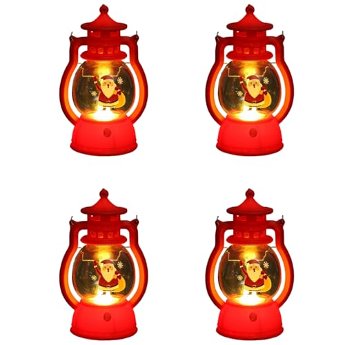 Zanthicia Ilumina tu hogar con faroles navideños impermeables. Faroles solares duraderos para crear navideño. Luz cálida solar para exteriores, A-Rojo, paquete de regalo