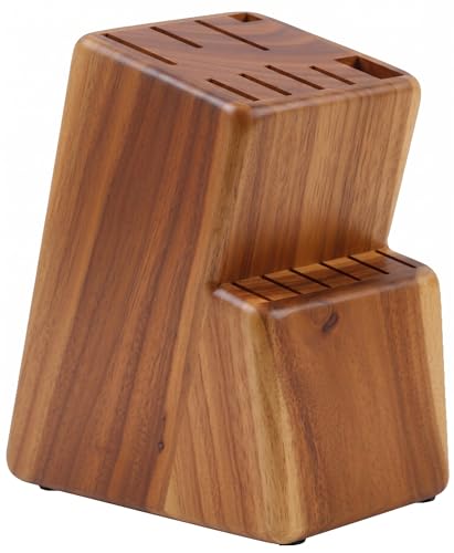 Soportes para cuchillos | Porta Cuchillos Cocina Universal 15 Piezas. Soporte Cuchillos Cocina Hecho En Madera Maciza. Tacoma Sin Cuchillos Robusta. Sujeta Cuchillos Con Soporte Para Tijera. Taco Cuchillos Cocina Acacia
