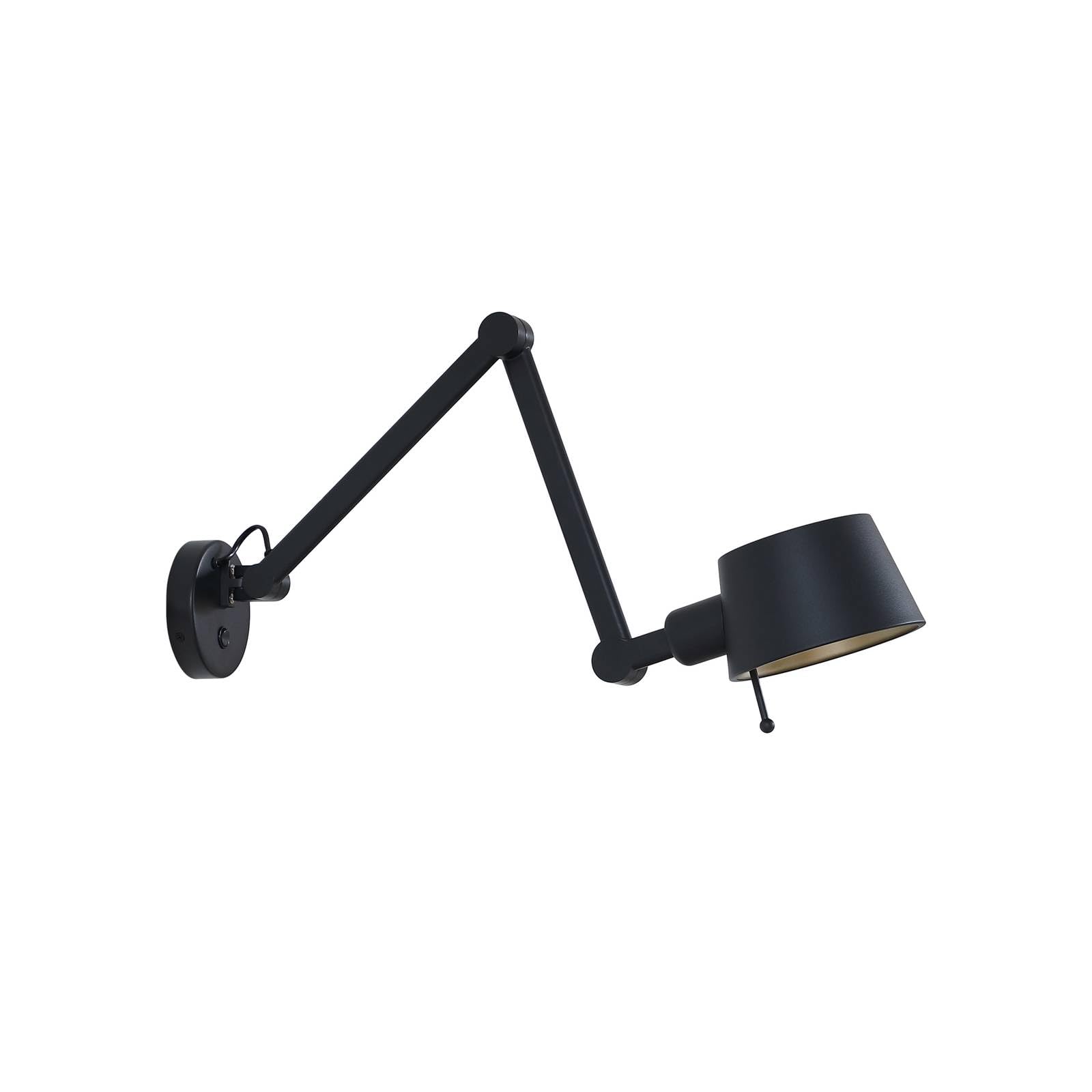 Lucande Wall Light Silka dimmable (Modern) in Black Made of Metal for e.g. Living Room & Dining (1 Light Source, E27) from wall Lighting lamp