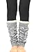 TeeHee Socks Fashion Cute Cable Knit Leg Warmers 4 pairs with Gift Box Lace on the Top for Girls (Lace with Button)