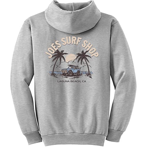 JOES-SURF-SHOP-Mens-Early-Bird-Logo-Pullover-Hooded-Sweatshirts-S-5XL JOES SURF SHOP Men's Early Bird Logo Pullover Hooded Sweatshirts S-5XL - Image 1