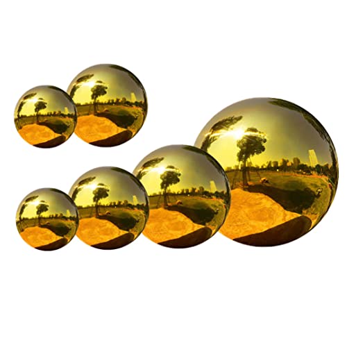 Bola de mirada de acero inoxidable: set de 6 adornos de espejo para el jardín 8