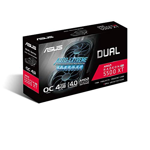 Placa de video asus radeon rx 5500 4gb gddr6 128 bits -dual-rx5500xt-o4g-evo