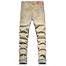 Men's Ripped Destroyed Straight Slim Fit Jeans Cargo Denim Pants Fashion Jean (US, Waist Inseam, 34, 32, Yellow)
