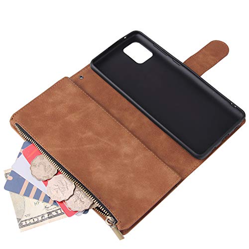 Accessoires Note 10 Lite housse portefeuille marron pour les déplacements - 3