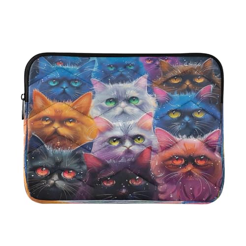 Funda para portátil 13-14 pulgadas impermeable con diseño de gatos