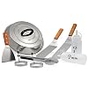 BBQ-Toro Teppanyaki Plancha-accessoireset, 9-delige set van roestvrij staal, met warmtebel, spatel, grilltang, spuitflessen, eivormen