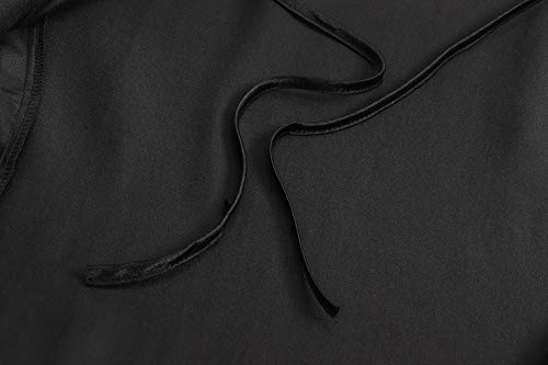 Vogmate Women's Satin Short Robes For Bridesmaid Bride Pure Color Wedding Party Bathrobe Soft Loungewear For Ladies Black S #TOP3