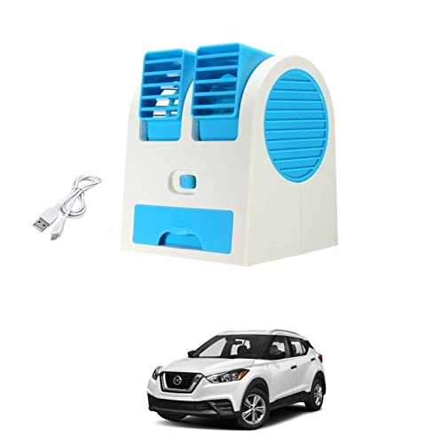 Image of AUTOADDICT Auto Addict Car FAN Mini AC USB /Battery Operated Mini Water Car Fan Air Cooler Dual with Ice Chamber For Nissan Kicks