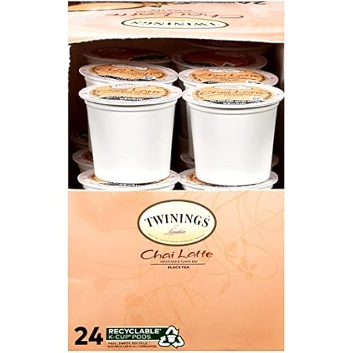Twinings Chai Latte Keurig K-Cup Single-Serve Pods - Sweet, Spicy & Creamy Black Tea With Non-Fat Milk, 24 Count (Pack Of 2) #TOP4