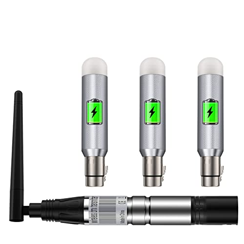 Lot de 3 émetteurs sans fil DMX512 et récepteur sans fil DMX512 2,4 G ISM DMX Contrôleur Mâle/Femelle pour éclairage de scène LED Cover