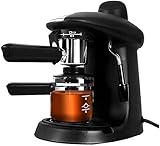 ZEH Máquina de café Expresso con Leche Cafetera espumejea Brazo 5 Bar 250ml Bandeja de Goteo...