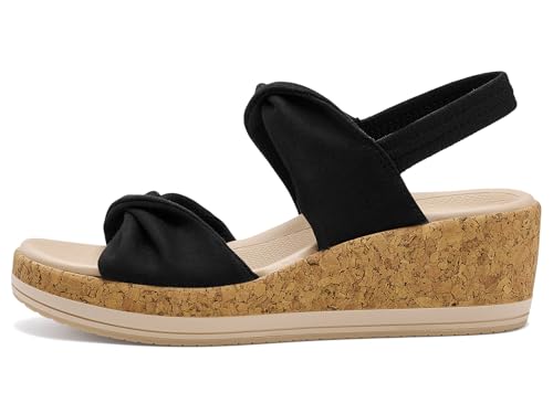 Image of LifeStride Womens Riley Slingbacks Black Linen Fabric 11 M