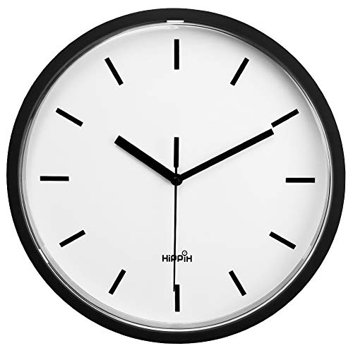 Yoobure 10 Silent Quartz Decorative Wall Clock Non-Ticking Classic Digital Clock Battery Operated