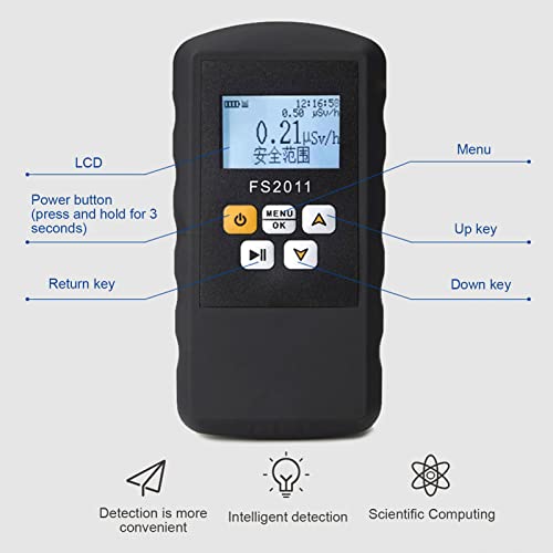 Detector de Radiación Nuclear LCD con Alarma miniatura 6