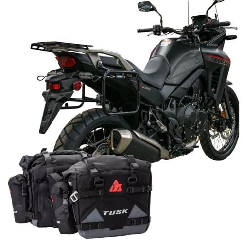 TUSK Pannier Racks Pilot Pannier Bags and Bottle Holders Black/Grey for Honda Transalp XL750 2024