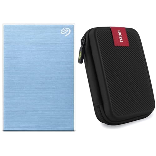Image of Seagate One Touch 2TB External HDD with Password Protection Light Blue, for Windows and Mac, with 3