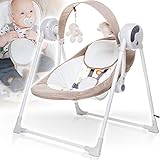 PREMIUMQUALITÄT: Die Schaukel ist dank des langlebigen, leichten Aluminiumgestell sehr stabil und standfest und kann mit dem im Lieferumfang enthaltenem USB-Kabel oder 4 AAA Batterien (im Lieferumfang nicht enthalten) betrieben werden. Geeignet für Babys bis 9 Kg. Wird die Babyschaukel nicht benötigt kann sie einfach platzsparend zusammengeklappt werden.