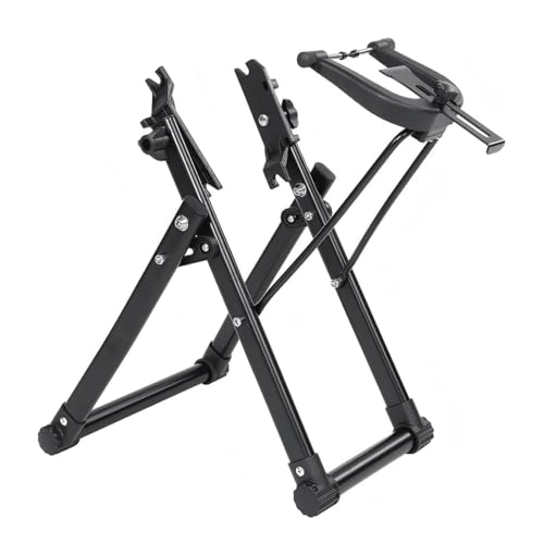 CKZQYBY Folding Bicycle Wheel Truing Stand Portable Rim Maintenance Assembly Holder Fit 16 to 29 700C Bike Wheels Bicycle Assembly Stand