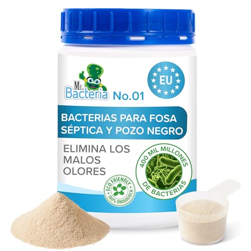 Mr. Bacteria No. 1 Activador para fosas sépticas, Tratamiento de tanque séptico, Acelerador de biodegradación, Sistemas de Drenaje y Alcantarillados 500g (1)