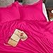 LinenHouse Premium Quality 3-Piece Duvet Cover Set with Zipper Closure & Corner Ties,Solid 1000-TC Ultra Soft Pillow Shams 100% Egyptian Cotton (King/Cal-King 94x104, Hot Pink)