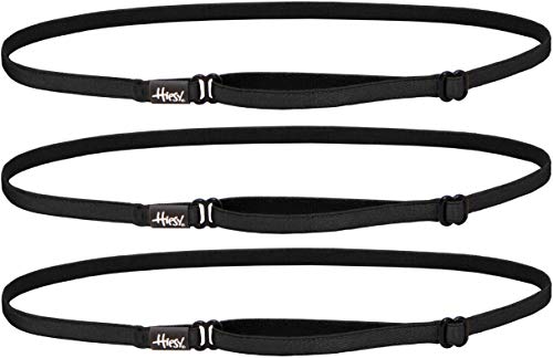 Hipsy Women s Elastic Headband, Adjustable No Slip Running Headband Multi Pack (Black 3-Pack)