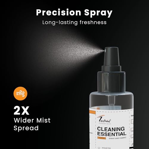 Image of Techie Essential Cleaning Kit Screen Cleaner Spray with 30x30 cm Microfiber Cloth for Laptop Phone Tablet Monitor and Glass, 120ml