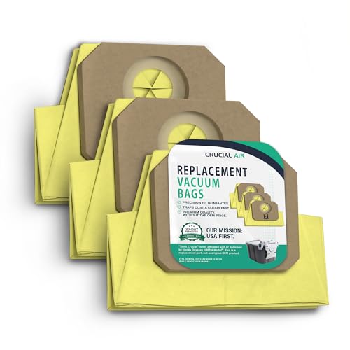 Crucial Vacuum 3 Replacement Vacuum Bags - Compatible with Honda Part # 2940380, 84909-TK8-A01 – Fits Honda Odyssey H80916 with Built in Vacuum Model – Bulk (3 Pack)