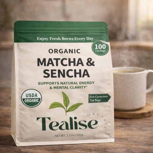 Té verde orgánico Matcha y Sencha 100 saquitos miniatura 5