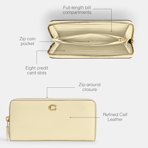 Coach Essential Slim Accordion Zip Wallet, B4/Moonlight3