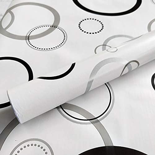 HAKKU Kitchen Wallpaper (45 * 200 cm) DIY PVC Shelf Liner, Furniture, Almirah, Table Top, Wardrobe, Kitchen Cupboard Decal (Circle Patten)