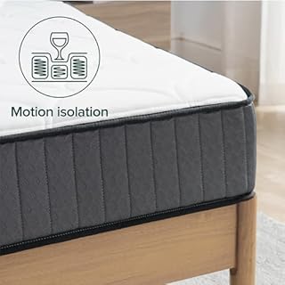 Zinus Matelas 140x190 cm Memoire de Forme - Épaisseur 20 cm - Matelas 2 Places - Hybride Mousse & Ressorts Ensachés - Durable & Respirant - Certifié Oeko-TEX - Fabriqué Selon Les Normes Françaises