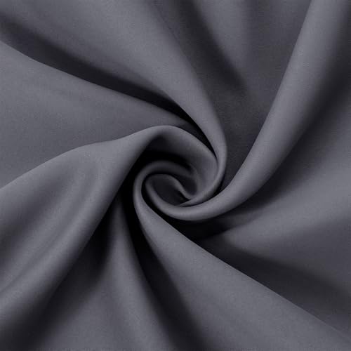 Image of LEMOMO Grey Blackout Curtains 66 x 63 Inch Length /Set of 2 Curtain Panels /Thermal Insulated Room Darkening Blackout Curtains for Bedroom