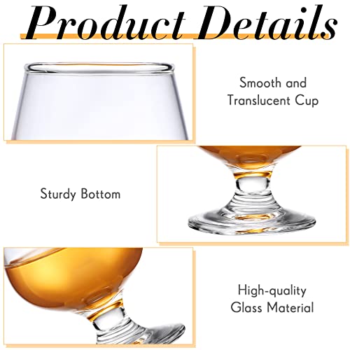 Qunclay 48 Pcs Shot Glasses Shot Glass Cute Cognac Glasses Small Brandy Snifter for Tasting Brandy Drinking Port Glasses for Whiskey Brandy Wine Beer (3.5oz) - Image 4