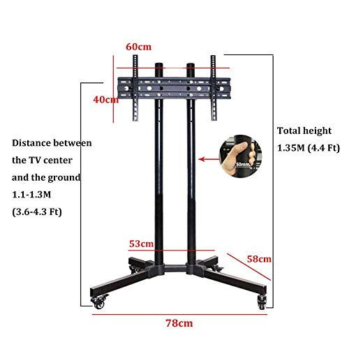 Soporte móvil ajustable para TV de 32 a 65 pulgadas miniatura 3