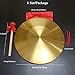RUIMIMI Gong Instrument with 16.4 inch(42cm),Chinese Traditional Percussion Instrument Brass Gong with Wooden Mallet and Red Hanging Ribbon for Home Office Celebration