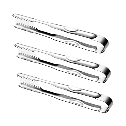 HOLIDYOYO 1set Kitchen Gadgets Tongs Serving Tong Ice Cubes Buffet Accessory Taco Bar Clip Ice Clips Ice Cube Ice Clips Sugar Small Tool Ice Clips Thickened Ice Clips Food Ice Clips 3pcs