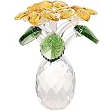 BESPORTBLE 1 figurine de tournesol en cristal pour voiture - Jouets pour mères - Décoration de tournesol en verre - Figurines en cristal blanc - Les fleurs de la maison