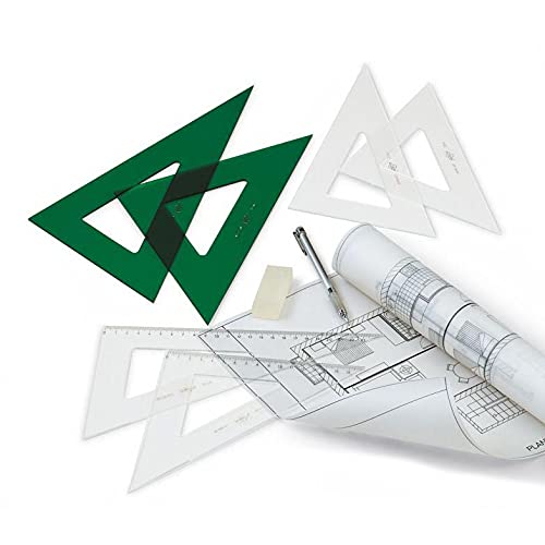 Faibo Escuadras 45º y cartabones 60º para dibujo técnico (25 cm.)