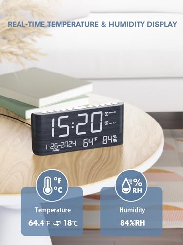 Pplee CR1019 Dual Wooden Alarm Clock thumb #1