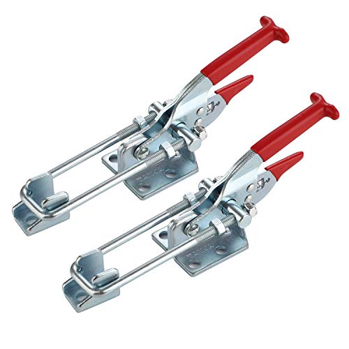 Lowest Price COOLOGIN 2000lbs Capacity Heavy Duty Toggle Clamps Adjustable U Bolt Self-lock Toggle Latch 2 Pack