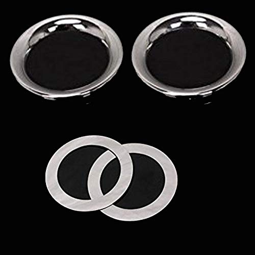 Nicebee 4 x Front & Rear Seats Up Mini Speaker Trims Bezel Horn Covers Stainless Steel for Jeep Grand Cherokee 2011-2015