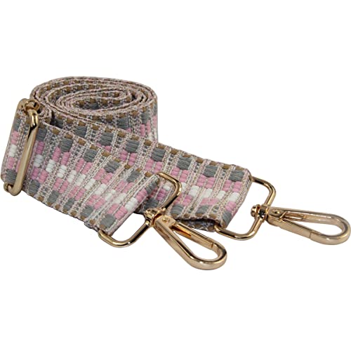 Image of Duwi Wide Handbag&Purse Strap Jacquard Woven Guitar Style Replacement Strap Multicolor Canvas Adjustable Crossbody Bag Strap