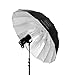 Glow Easy Lock Large Deep Beaded Silver Fiberglass Umbrella (51