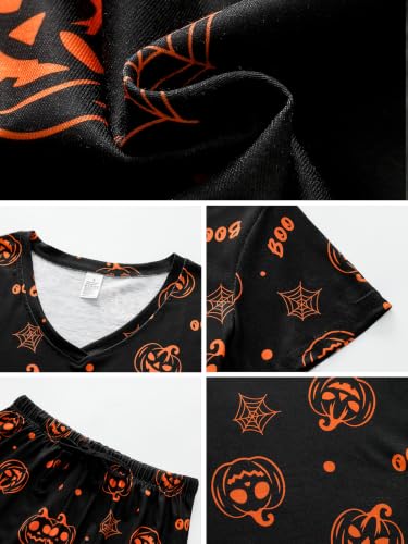 Image of VENTELAN Pajama Set For Women Cute PJS Summer Short Sleeve Shorts Sleepwear